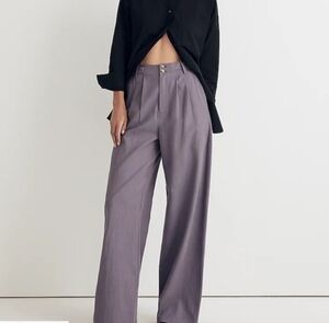 Madewell Wide Leg Pants in Purple